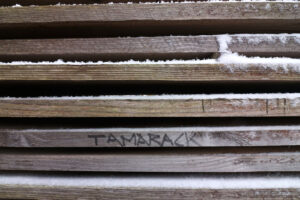 Rough cut and kiln dried lumber